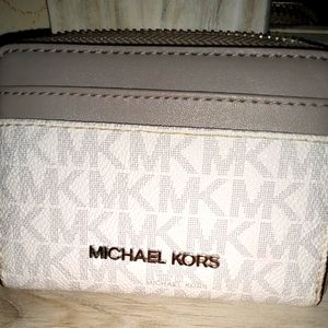 MK White Signature Half Wallet